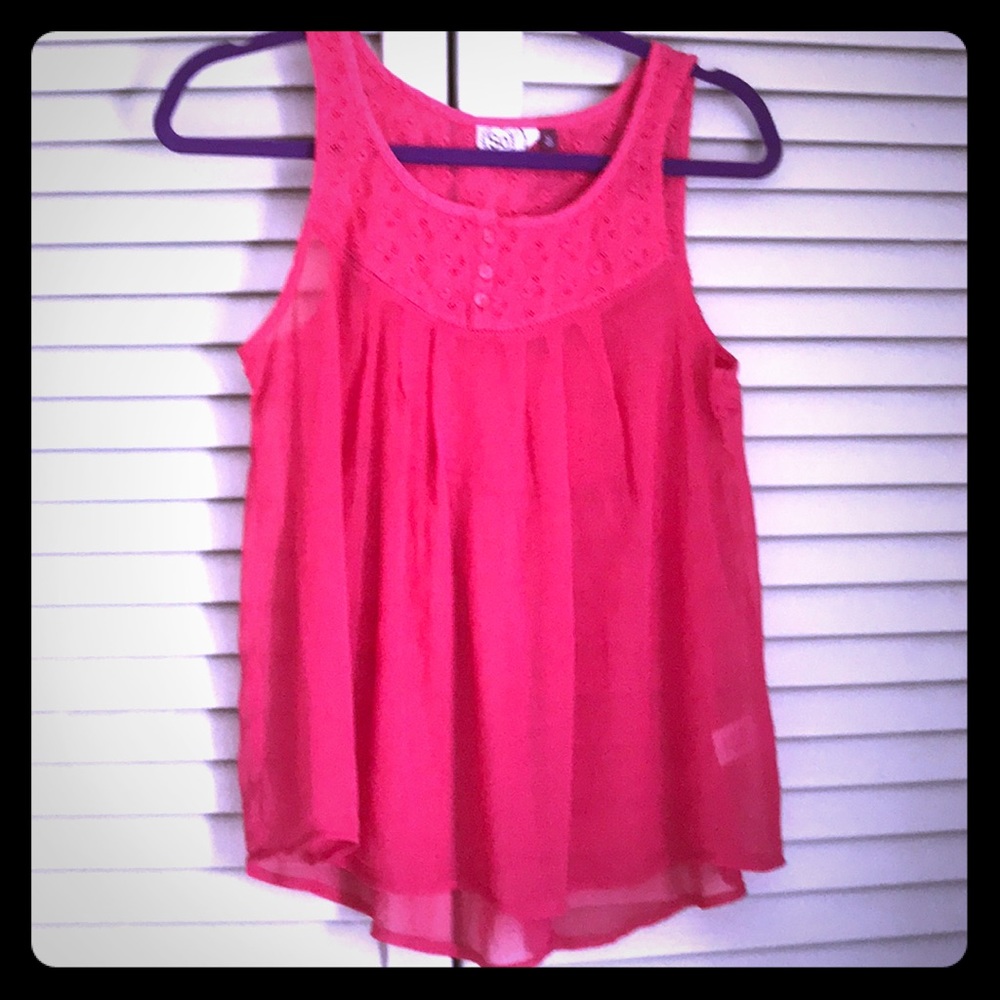 Sheer Racer back tank top